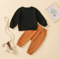 thumbnail image 4 of HCNTES Baby Boy Winter Clothes Baby Boy Clothes Fall 6 12 18 24 Months 2T 3T Long Sleeve Letter LITTLE DUDU Print Pullover Tops & Pant Sets Toddler Boys Outfits, 4 of 8