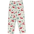 thumbnail image 7 of PISONIC Christmas Reindeer Printed Women's Pajama Pants, Comfy Pajama Bottoms With Pockets&Drawstring, 7 of 7