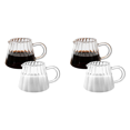 thumbnail image 1 of 4 Pcs Glass Pitcher, Wave Shaped Glass Creamer Pitcher, Glass Tea Pitcher, Coffee Milk Creamer Pitcher, Milk Frothing, 1 of 7