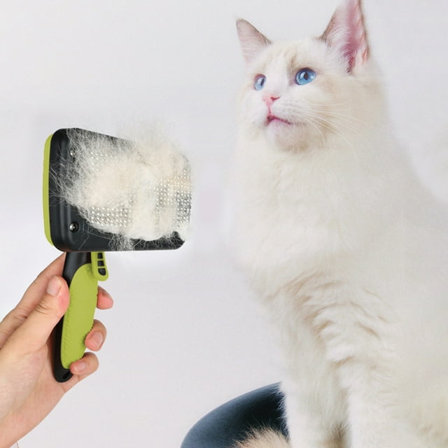 JilgTeok 5 Packs Pet Comb for Shedding and Tangles Detangling and Hair Removal Comb Self Cleaning Needle Comb for Dogs and Cats Comfort Safety Clearance