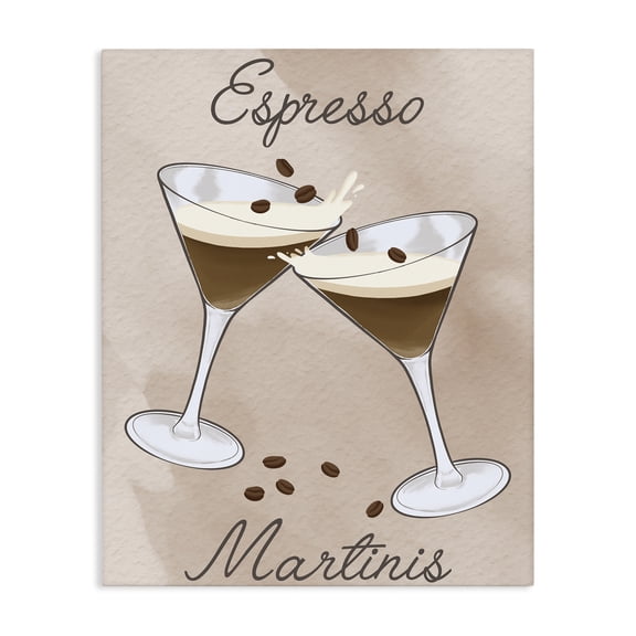 Stupell Industries Contemporary Cheers Espresso Martinis Canvas Art, 16 x 20, by Marcus Prime