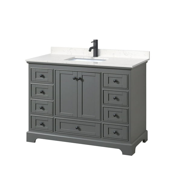 Wyndham Collection Wcs202048s-Vca-Mxx Deborah 48" Free Standing Single Basin Vanity Set -