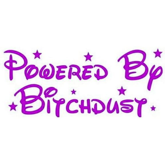 2 Pack - StickerDad® Powered by BITCHDUST Vinyl Decal - Size: 8", Color: Purple - Windows, Walls, Bumpers, Laptop, Lockers, etc.