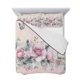 thumbnail image 7 of Pink Roses Floral Twin Size Down Alternative Comforter, Lightweight Comforter Quilt Bedding Set with Pillow Shams Vintage Romance Botanical Flowers All Seasons Bed Comforter Duvet Insert 68"x86", 7 of 7