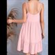 thumbnail image 5 of Vestido de Verano para Mujer 2025, Sin Mangas, con Tirantes Finos y Cuello en V, Informal, Estilo Swing. Rosa XXXL, 5 of 7