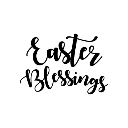 Easter Day Vinyl Wall Art Decal - Happy Easter Baby Chick - 26" x 23" - Resurrection Sunday Pascha Holiday Cute Home Living Room Bedroom Apartment Nursery Office Work Decor