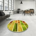 thumbnail image 4 of Ahgly Company Machine Washable Indoor Rectangle Transitional Bold Yellow Area Rugs, 7' x 9', 4 of 7