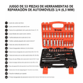 thumbnail image 3 of Juego De Herramientas Bloosom Mecánicas Autocle Dados Acerokit 53pcs Rojo con Negro, 3 of 4