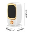thumbnail image 3 of Nkmbld Mini Heater for Office Desk, Energy-Saving Intelligent Heater, Eco and Fan Mode, Rapid and Safe Heating for Bedroom, Office, White, 3 of 9