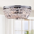 thumbnail image 2 of The Lighting Store Jessica 3-Light Crystal Basket Chrome Flush Mount, 2 of 2