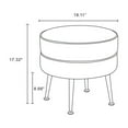 thumbnail image 3 of Manhattan Comfort Bailey Ottoman in Oatmeal with Solid Wood Base & Gold Feet, 3 of 8