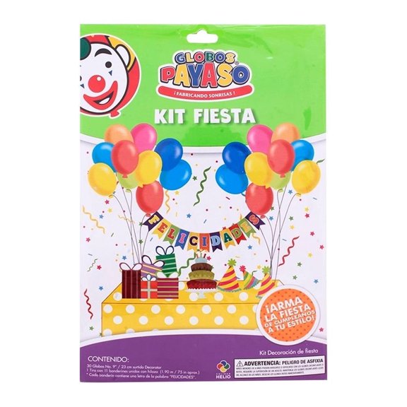 Kit de globos para decoración Globos Payaso Fiesta 30 pzas