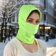 thumbnail image 5 of Unique Bargains 1 Pc Quick-drying Ice Silk Solid Color Balaclava Face Mask Fluorescent Green, 5 of 5