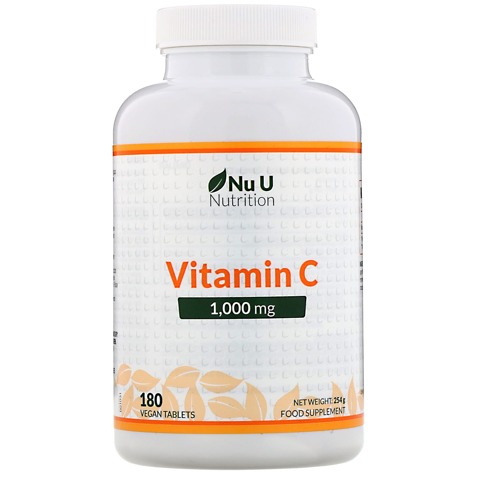 Nu U Vitamin C, 1,000 mg, 180 Vegan - Walmart.com Walmart.com