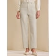 thumbnail image 3 of DARING DIVA Women's Straight Leg Dress Pants Packets Formal Long Trousers XX-Large Beige, 3 of 7