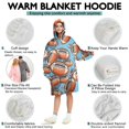 thumbnail image 5 of Football Sticker Pattern Wearable Oversized Blanket,Wearable Blanket Hoodie for Adults,Cozy Hooded Blankets with Super Pockets,Super Warm Fuzzy Pullover for Women & Men, 5 of 6