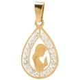 thumbnail image 2 of Colgante De La Virgen María, Chapado En Oro, Collar Con Colgante Ovalado De La Virgen María De Guadalupe, Color Exquisito, Estilo Gota De Agua, Colgante De Madre De Dios De Acero, 2 of 7