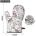 thumbnail image 6 of Cute Oven Mitts,Bull Terriers and Hearts Oven Mitt 2-Pack Set,Kitchen Gloves for Oven,Heat Resistant Oven Mitts 7.7"x12", 6 of 7