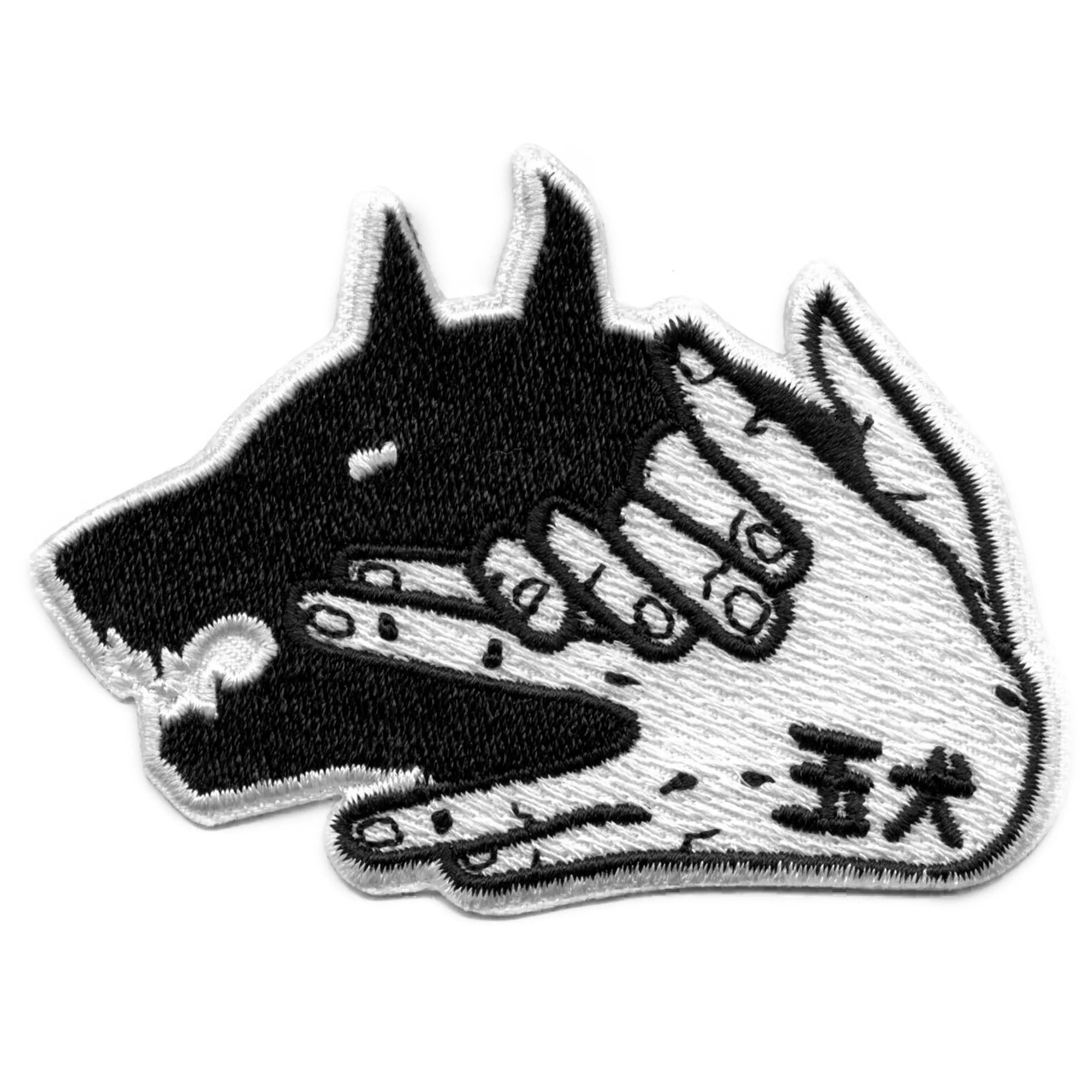 Dog Hand Shadow Puppet Patch Anime Animal Television Embroidered Iron On -  