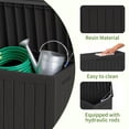 thumbnail image 5 of Joxxoaa 80 Gallon Resin Deck Box, Lockable Patio Outdoor Storage Box for Furniture, Garden Tools and Tools Storage, Waterproof Outside Storage Box - Black, 5 of 7