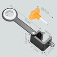 thumbnail image 2 of Adjustable Window Lock with Key Aluminum Alloy Window Stoppers for Home Office, 2 of 6