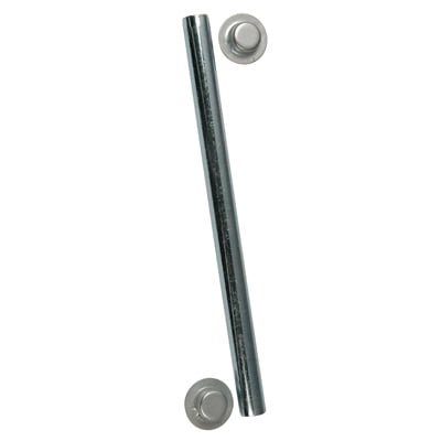 C.E. Smith Trailer Boat Roller Shaft 10725A 5/8 Inch Diameter x 8-7/8 Inch Length; Zinc Plated; Steel; With Two 5/8 Inch Cap Nuts; Single