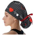 thumbnail image 3 of Scrub Caps with Buttons Scrub Cap With Buttons Bouffant Hat With Sweatband for Womens and Mens, 3 of 9
