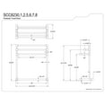 thumbnail image 2 of Kingston Brass SCC8230 Maximilien 28" Freestanding Pedestal 3-Tier Towel Rack, Matte Black, 2 of 4