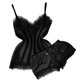 thumbnail image 2 of Conjunto de pijama sexy de seda para mujer: camisola y pantalones cortos de satén, tirantes ajustables con cuello en V, lencería para dormir y ocasiones especiales, tejido con mezcla de spandex, 2 of 8