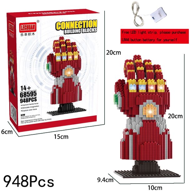 Disney Marvel Legends lego Iron Man edificio Thanos Guantelete del Infinito bloques de construcción el bloque de personajes de dibujos animados WOLverine Juguetes