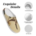 thumbnail image 5 of Disketp Vintage Bird Women's Men's Slippers Plush Slip-On House Slipper for Winter Indoor Soft Cushion Non-slip Fluffy Slides Slippers-39/40, 5 of 7