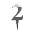 thumbnail image 1 of Number 2 Mirrored Acrylic Cake Topper, 6-1/2-Inch, 1 of 1