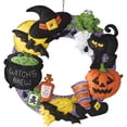 thumbnail image 2 of Bucilla Felt Wreath Applique Kit 17" Round-Witch's Brew 86563, 2 of 2