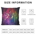thumbnail image 5 of YINGXI  Musical Notes Throw Pillows Covers Rainbow Music Notes Spectrum Wavesr 18x18in, 5 of 5
