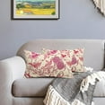 thumbnail image 4 of Vintage Floral Bird Lumbar Pillow Covers 12x20 Inch Set of 2 Hot Pink Flowers Leaves Decorative Throw Pillows For Couch Chinoiserie Pillow Cases Home Decor For Sofa Bed Porch Living Room Outdoor, 4 of 6