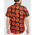 thumbnail image 3 of SSLR Mens Halloween Shirt Pumpkins Shirt Short Sleeve Button Down Shirt, 3 of 8
