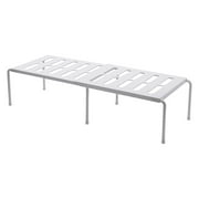 GleamNest Easy to Apply Expandable Stackable Kitchen Cabinet Organizer, White