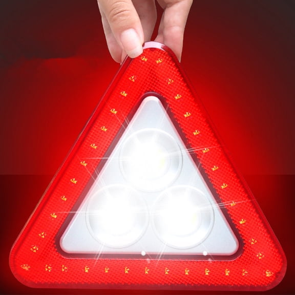 LEORX Slow Moving Vehicle Triangle Sign Red Plastic 1Pack