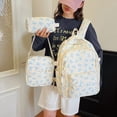 thumbnail image 2 of Travel Backpack Set 17.72" Canvas 3 Piece With Lunch Box Pencil Case (Pink), 2 of 12