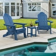 thumbnail image 3 of Dycanpo Folding Adirondack Chair Set of 5, Fire Pit Patio Garden Chair with Cup Holder, Navy Blue, 3 of 10