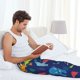 thumbnail image 5 of Fotbe Dinosaurs Pantalones de Pijama para Hombre, Pantalones de Dormir, Pantalones de Casa con Cintura Ajustable y Bolsillos-Large, 5 of 6