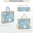 thumbnail image 6 of FORMRS Womens Corduroy Tote Bag Crossbody Shoulder Handbag with Pocket, Milk and Cookies, 6 of 7