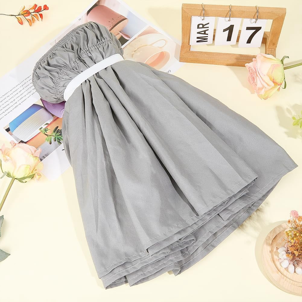 1 pc Wrap Around Bed Skirts for Queen Beds 19" Drop Bedding Queen Elastic Bed Ruffle Adjustable Easy Fit Wrinkle & Fade Resistant Machine Washable for Queen King C-King Size Beds Silver Grey
