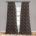thumbnail image 5 of Ambesonne Garden Curtains, Summer Foliage Hearts, Pair of 28"x95", Multicolor, 5 of 5