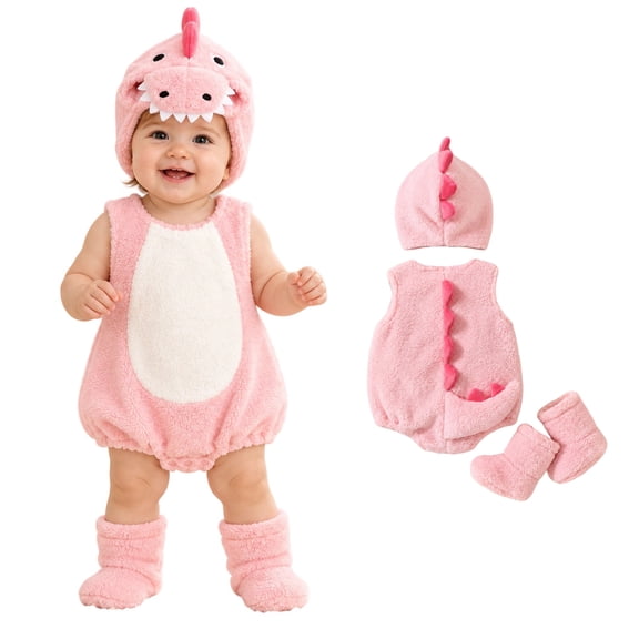 Baby Boys Sleeveless Bodysuit Socks Hats Set Infant Dinosaur Costume Halloween Party Clothes Halloween Costumes Girl Size 0-12 Months