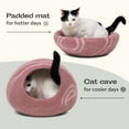 thumbnail image 3 of Meowfia Cat Bed for Large Cats - Rose Gold, 3 of 8