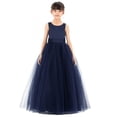thumbnail image 2 of Ekidsbridal Satin Backless Tulle Communion Baptism Dresses for Flower Girls Toddlers Ceremonial Gowns 722 8, 2 of 6