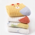 thumbnail image 4 of CHUANK Girls Cushioned Crew Socks Colorful Creative Fun Novelty Design Crew Socks Yellow 3-5 Years, 4 of 5