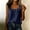 *Navy, variant on ClodeEU Women's Cute Square Neck Ruffle Trim Tank Top, Casual Sleeveless Blouse Army Green,Women's Plus L