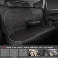thumbnail image 4 of Funda para asiento de auto CAR PASS, ajuste universal, cuero PU negro, 4 of 8